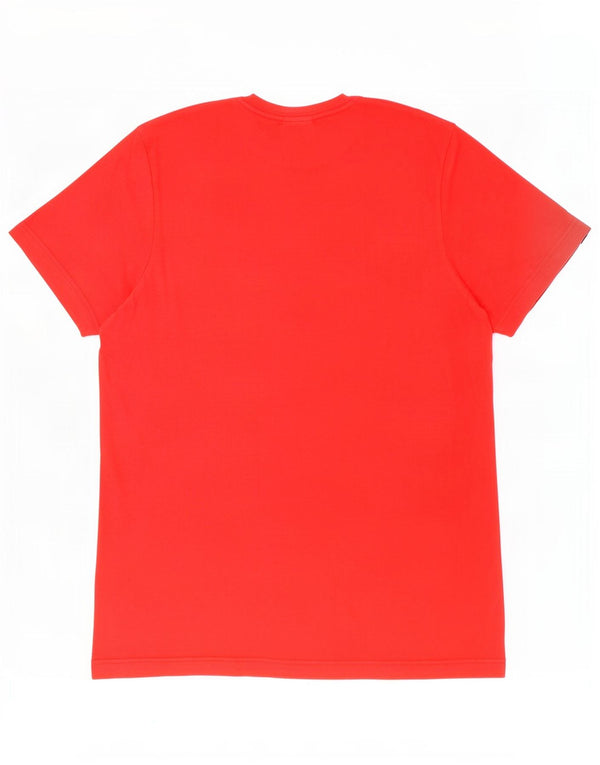 T-shirt grafica da uomo Adidas Top piccola in cotone rosso