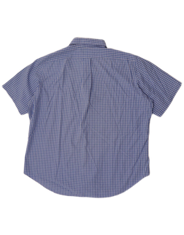 Camicia Ralph Lauren da uomo a maniche corte dal taglio classico XL a quadri blu