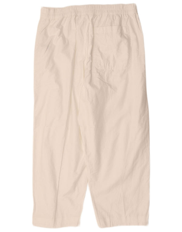 Pantaloni corti da donna Marks & Spencer vestibilità ampia UK 16 Large W36 L25 Bianco