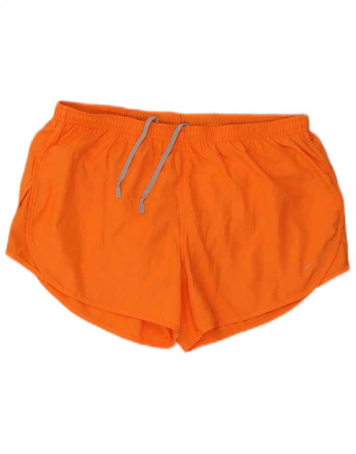 Pantaloncini sportivi Nike Dri Fit da donna UK 18 XL arancione poliestere