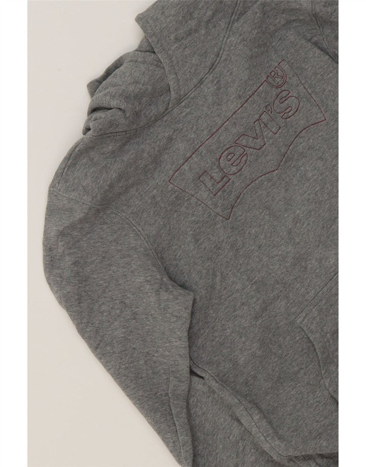 LEVI'S Boys Graphic Hoodie Jumper 15-16 Years Grey Vintage Levi's and Second-Hand Levi's from Messina Hembry 