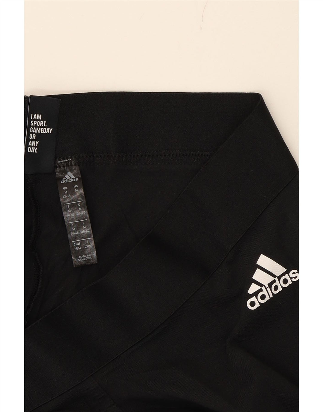 ADIDAS Womens Leggings UK 12-14 Medium  Black Vintage Adidas and Second-Hand Adidas from Messina Hembry 