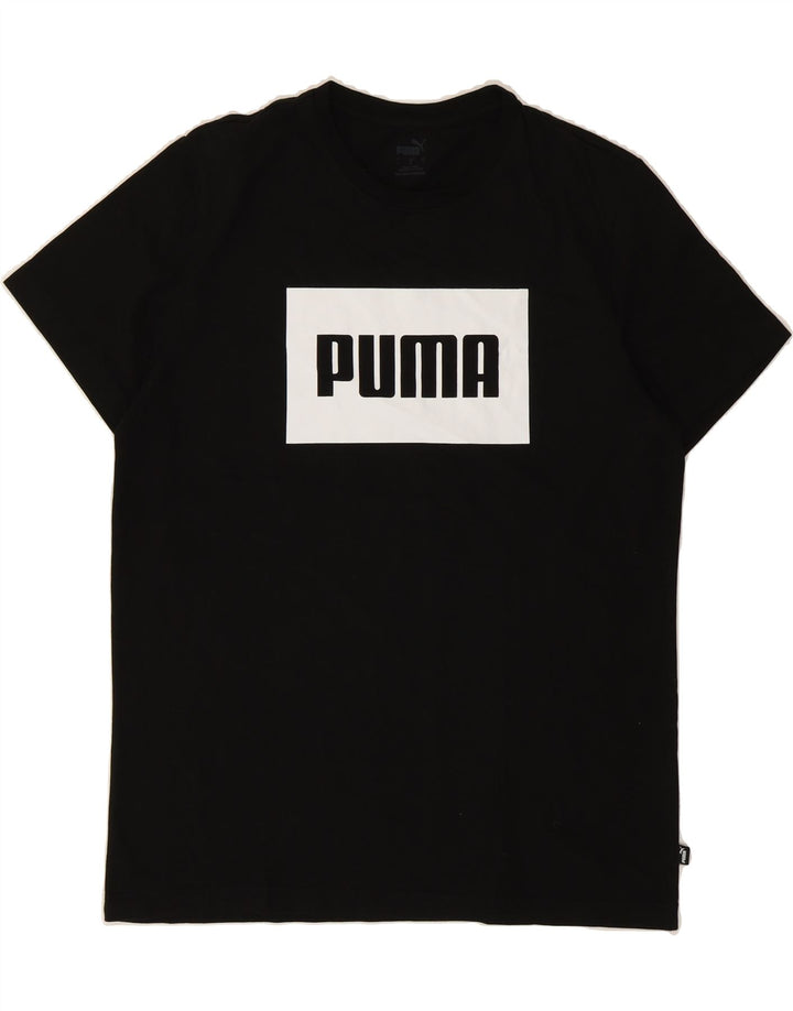 PUMA Mens Graphic T-Shirt Top Large Black Cotton Vintage Puma and Second-Hand Puma from Messina Hembry 