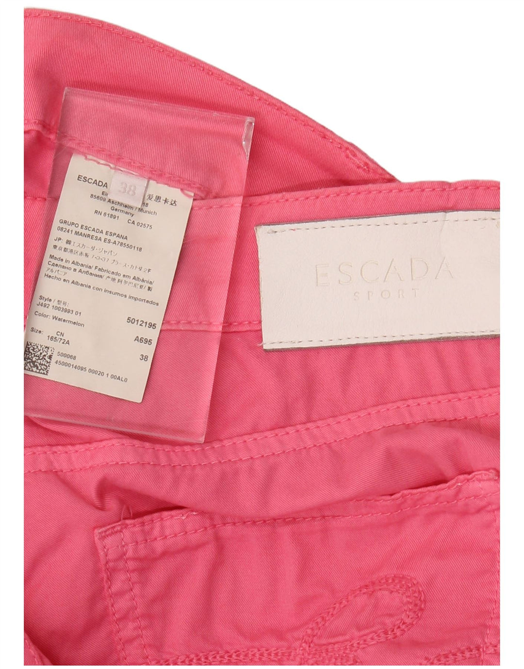 Pantaloni cropped slim da donna ESCADA EU 38 Medium W34 L24 Cotone rosa