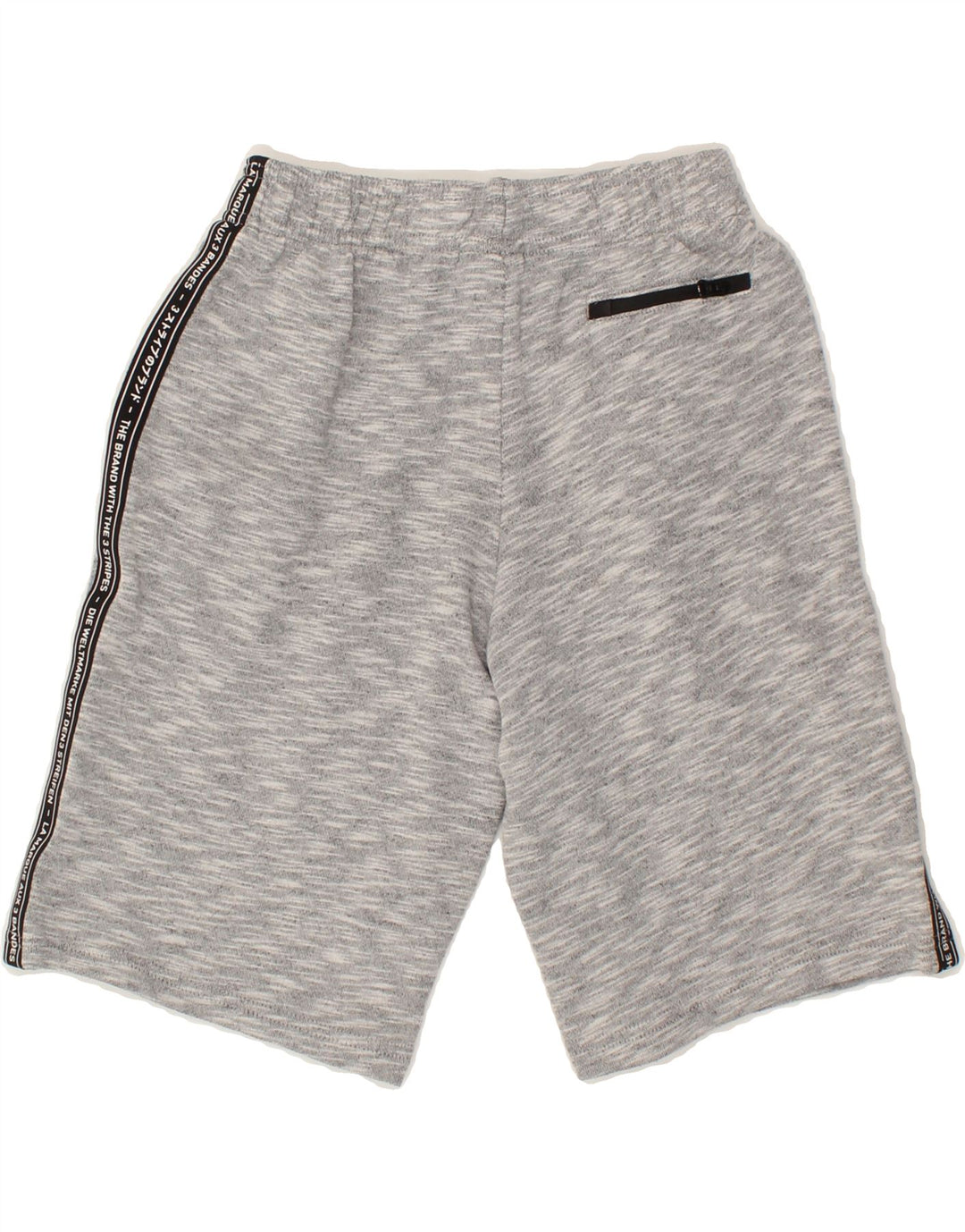 ADIDAS Boys Graphic Sport Shorts 7-8 Years Small Grey Flecked Vintage Adidas and Second-Hand Adidas from Messina Hembry 