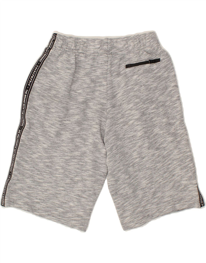ADIDAS Boys Graphic Sport Shorts 7-8 Years Small Grey Flecked Vintage Adidas and Second-Hand Adidas from Messina Hembry 