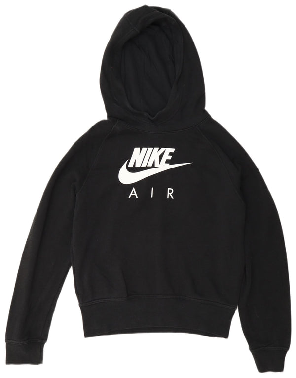 Felpa con cappuccio grafica da donna Nike UK 10 piccola in cotone nero