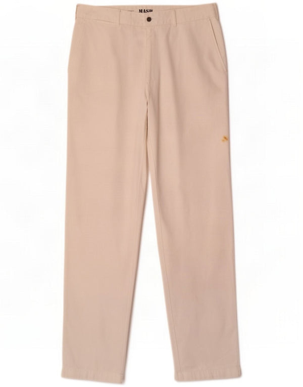 Mash Pantaloni chino dritti da uomo IT 54 2XL W36 L34 Cotone bianco