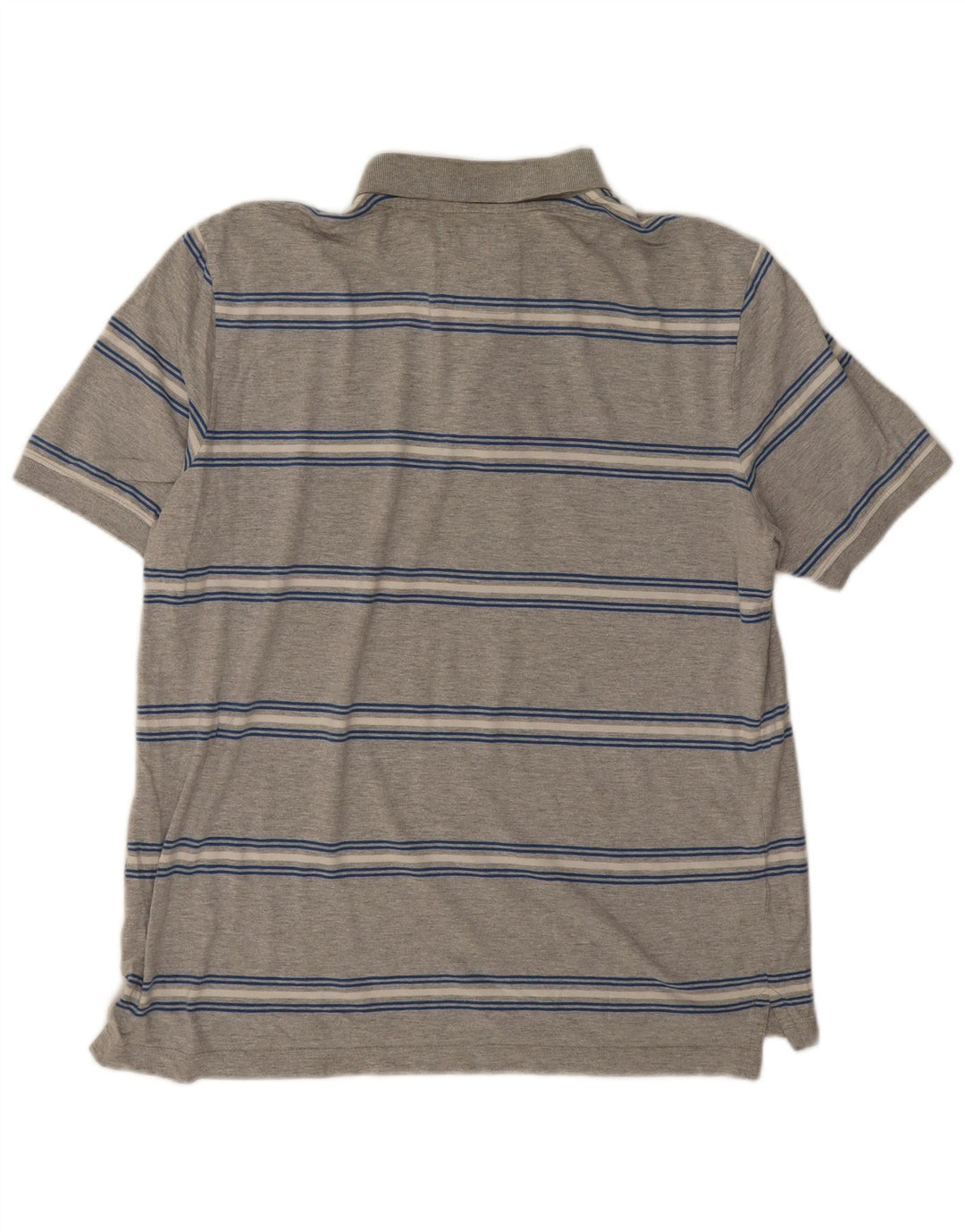 Crew Clothing Polo da uomo in cotone a righe grigio medio