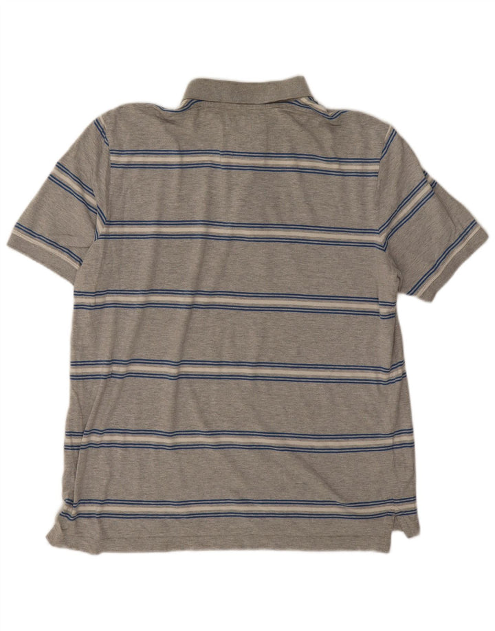 Crew Clothing Polo da uomo in cotone a righe grigio medio