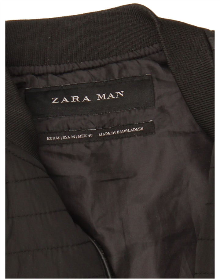 Gilet trapuntato da uomo Zara UK 38 medio nero poliestere
