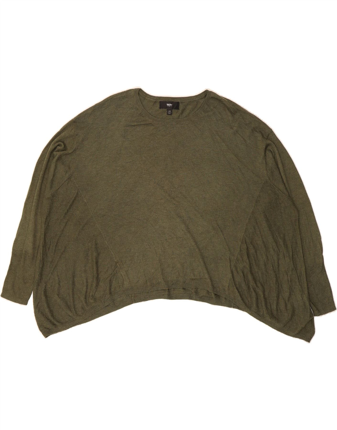 MOSSIMO Womens Crop Oversized Boat Neck Jumper Sweater UK 16 Large Green Vintage Mossimo and Second-Hand Mossimo from Messina Hembry 