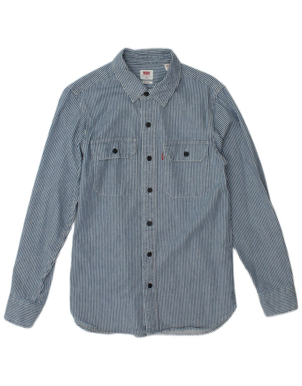 Levi's Camicia da uomo Anbass dalla vestibilità rilassata 2XS Cotone a righe blu