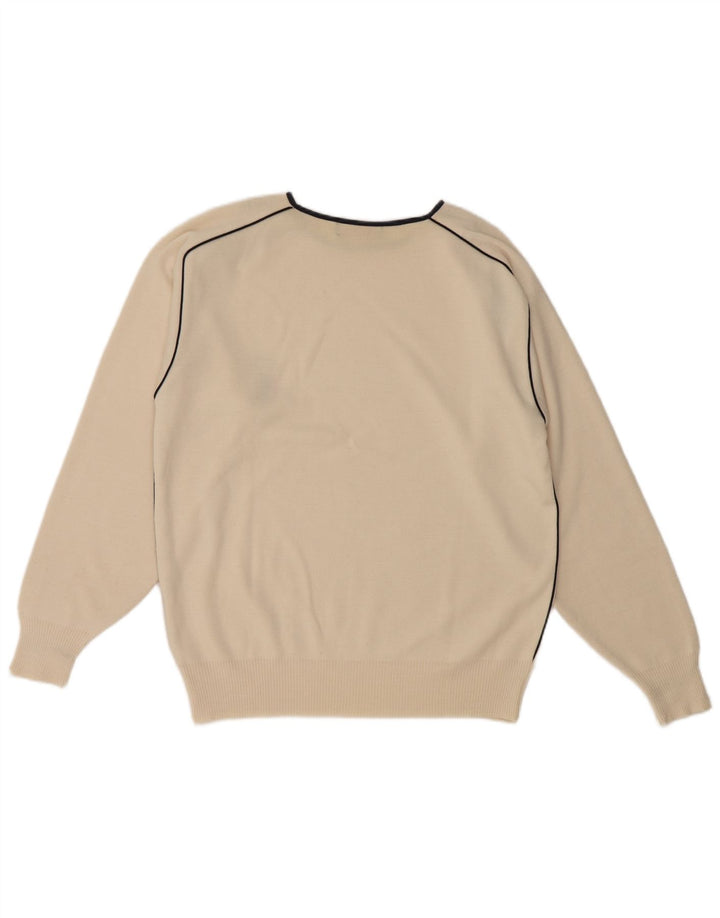 Maglione da uomo girocollo Il Granchio in lana color bianco sporco medio