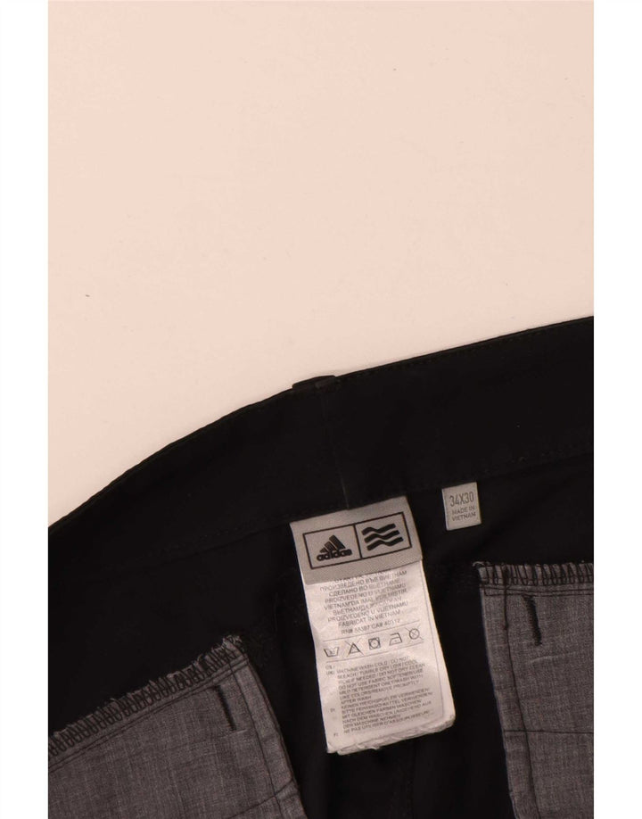 Pantaloni chino regolari da donna Adidas W34 L30 poliestere nero
