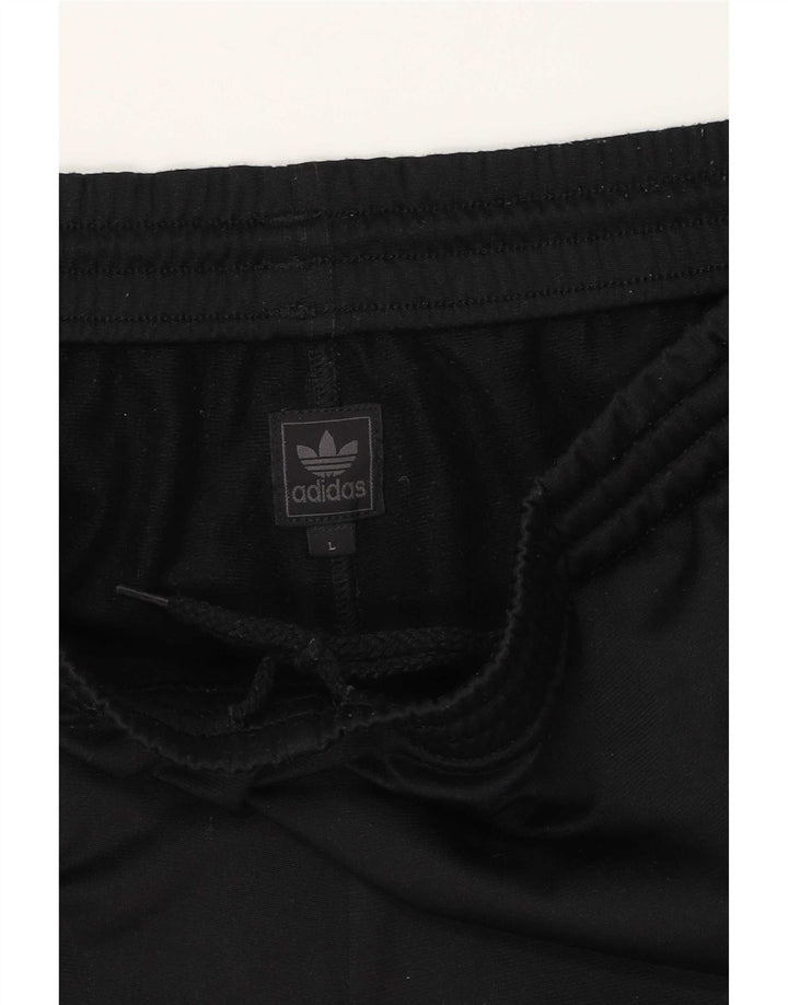 Pantaloni da tuta da uomo Adidas Large neri in poliestere