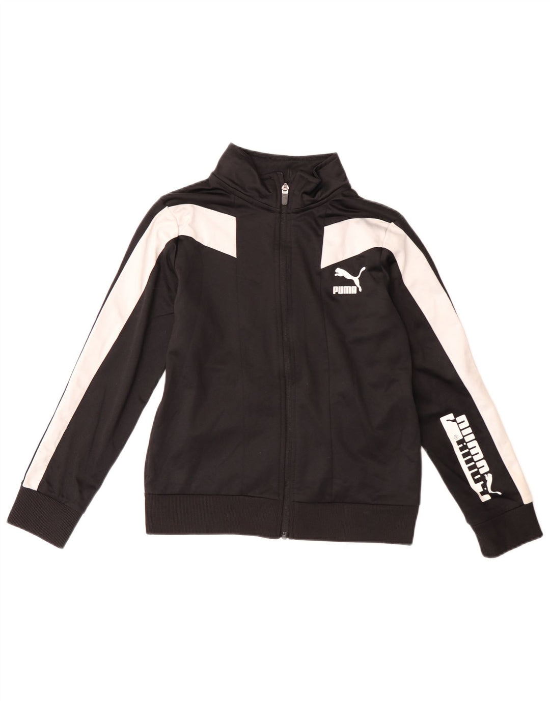 Giacca da tuta grafica da ragazzo Puma 10-11 anni blocco colore nero medio