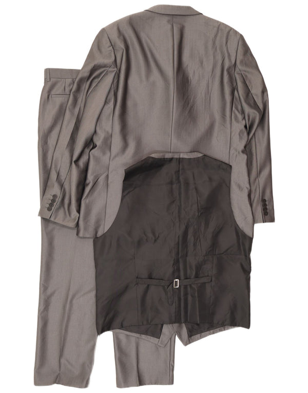 Abito da uomo 3 pezzi Angelo Litrico IT 56 3XL W42 L34 Poliestere grigio