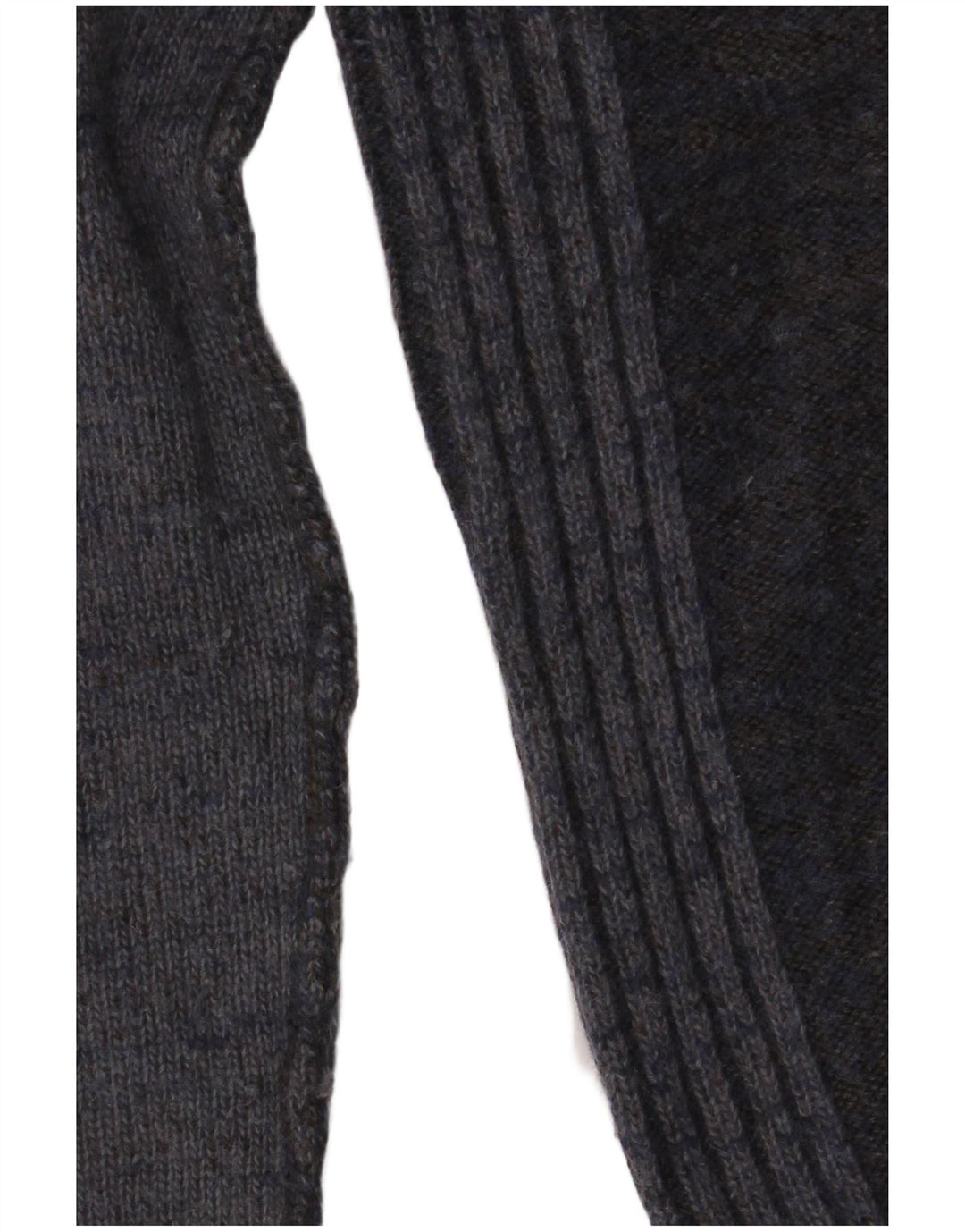 Maglione girocollo da uomo Zara in lana color block grigio medio