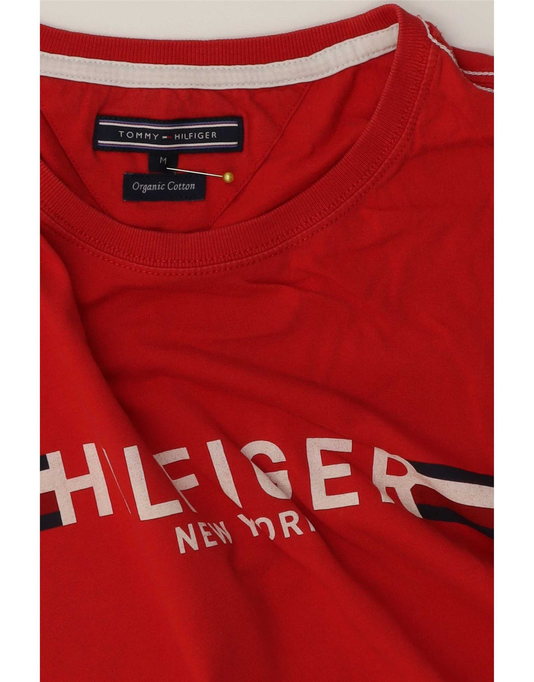 T-shirt grafica da uomo Tommy Hilfiger Top in cotone rosso medio