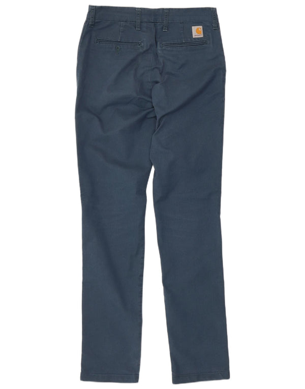 Pantaloni chino slim da uomo Carhartt W33 L34 poliestere blu navy
