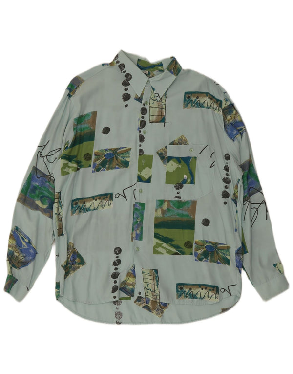 Nazzareno G. Camicia Uomo Large Patchwork Blu