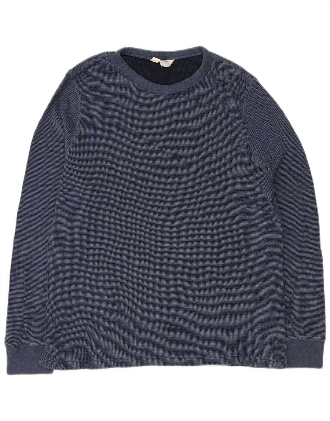 MARKS & SPENCER Top da uomo vestibilità ampia a maniche lunghe in cotone blu medio