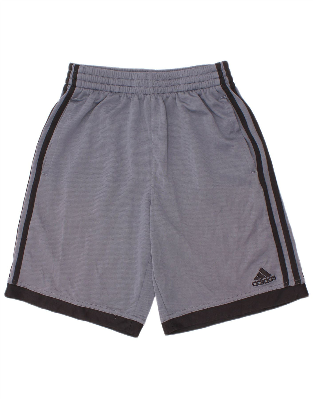 Pantaloncini sportivi Adidas da ragazzo 10-11 anni in poliestere color block blu medio