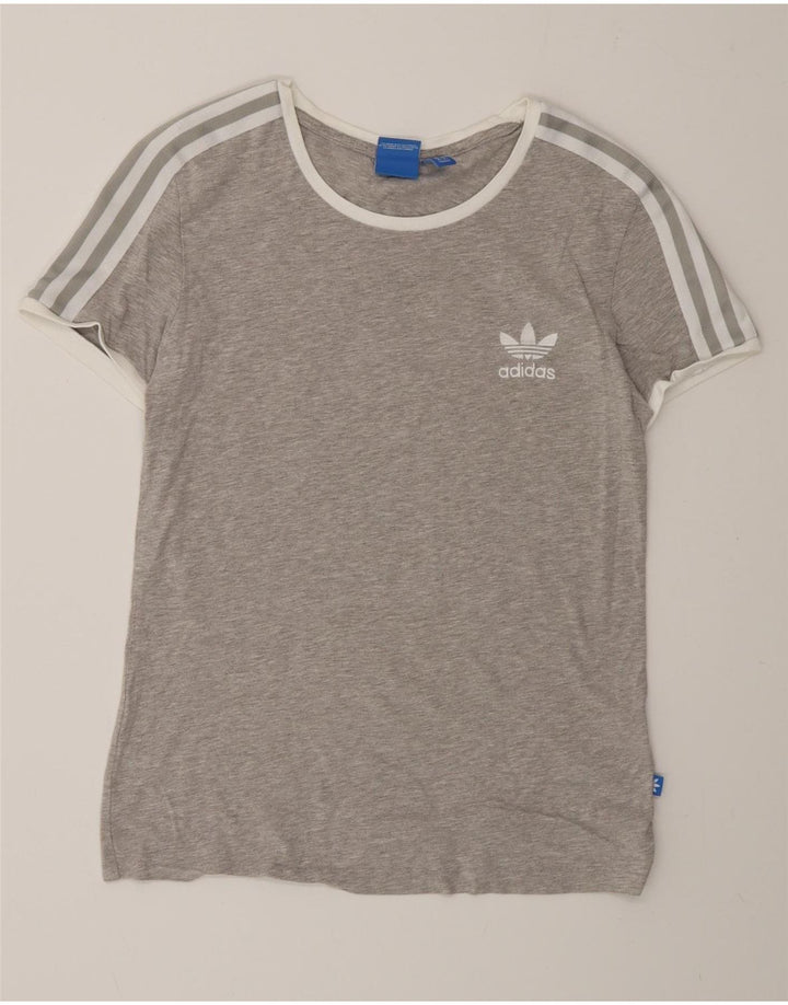 T-shirt da donna Adidas Top UK 12 cotone grigio medio
