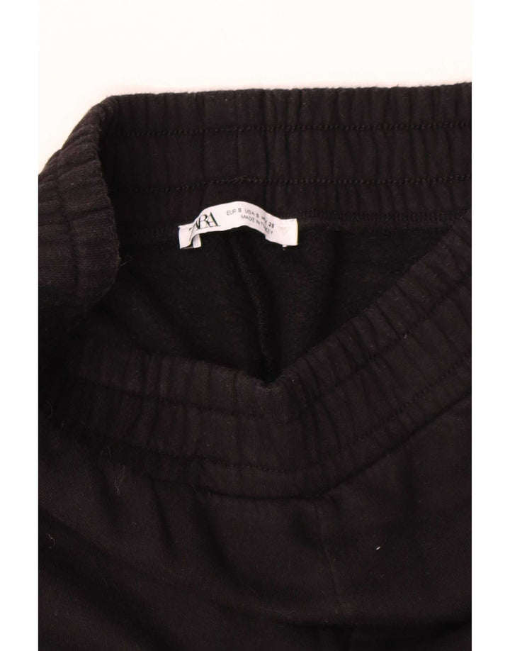 Pantaloni della tuta Capri da donna Zara UK 8 piccoli neri