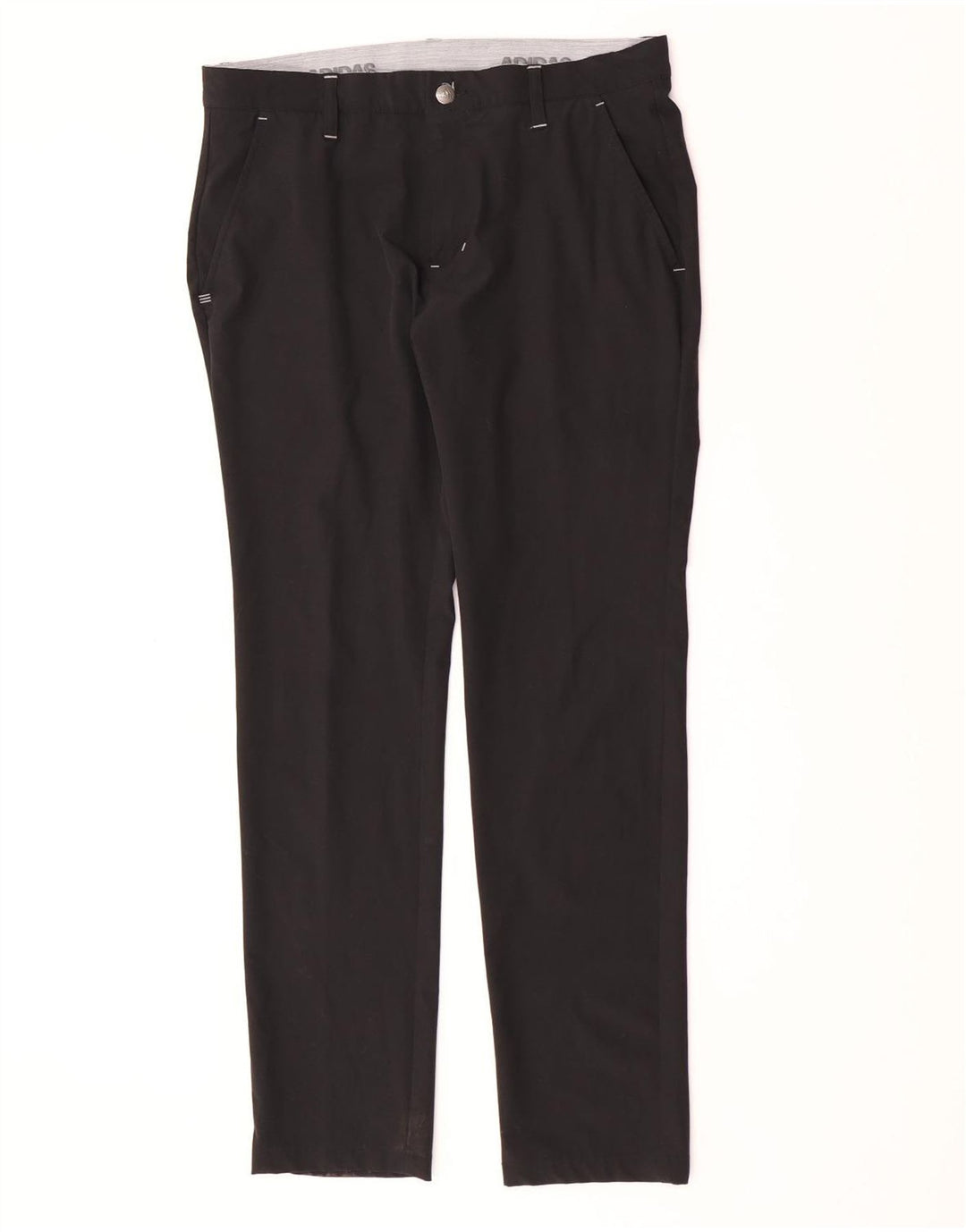 Pantaloni chino slim da uomo Adidas W32 L32 poliestere nero