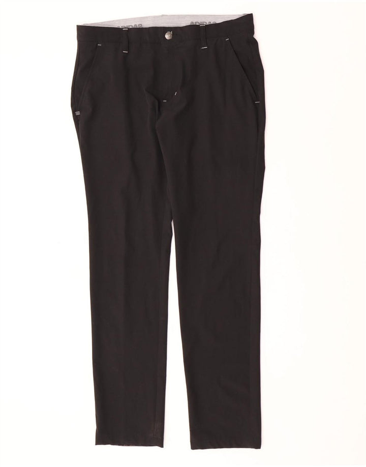 Pantaloni chino slim da uomo Adidas W32 L32 poliestere nero