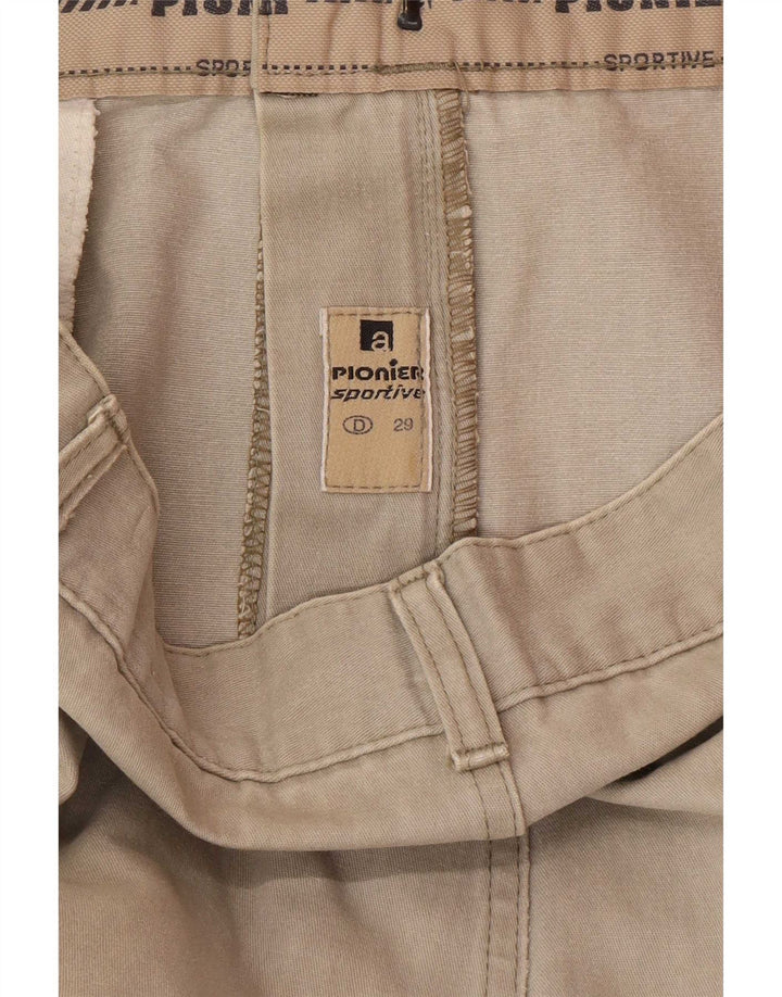 Pantaloni chino con pegging da uomo Pionier W42 L32 Beige