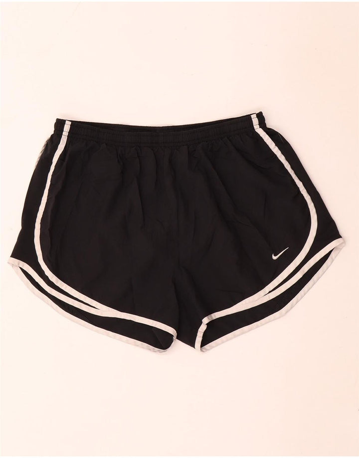 Pantaloncini sportivi Nike Dri Fit da donna UK 16 Large Nero Poliestere