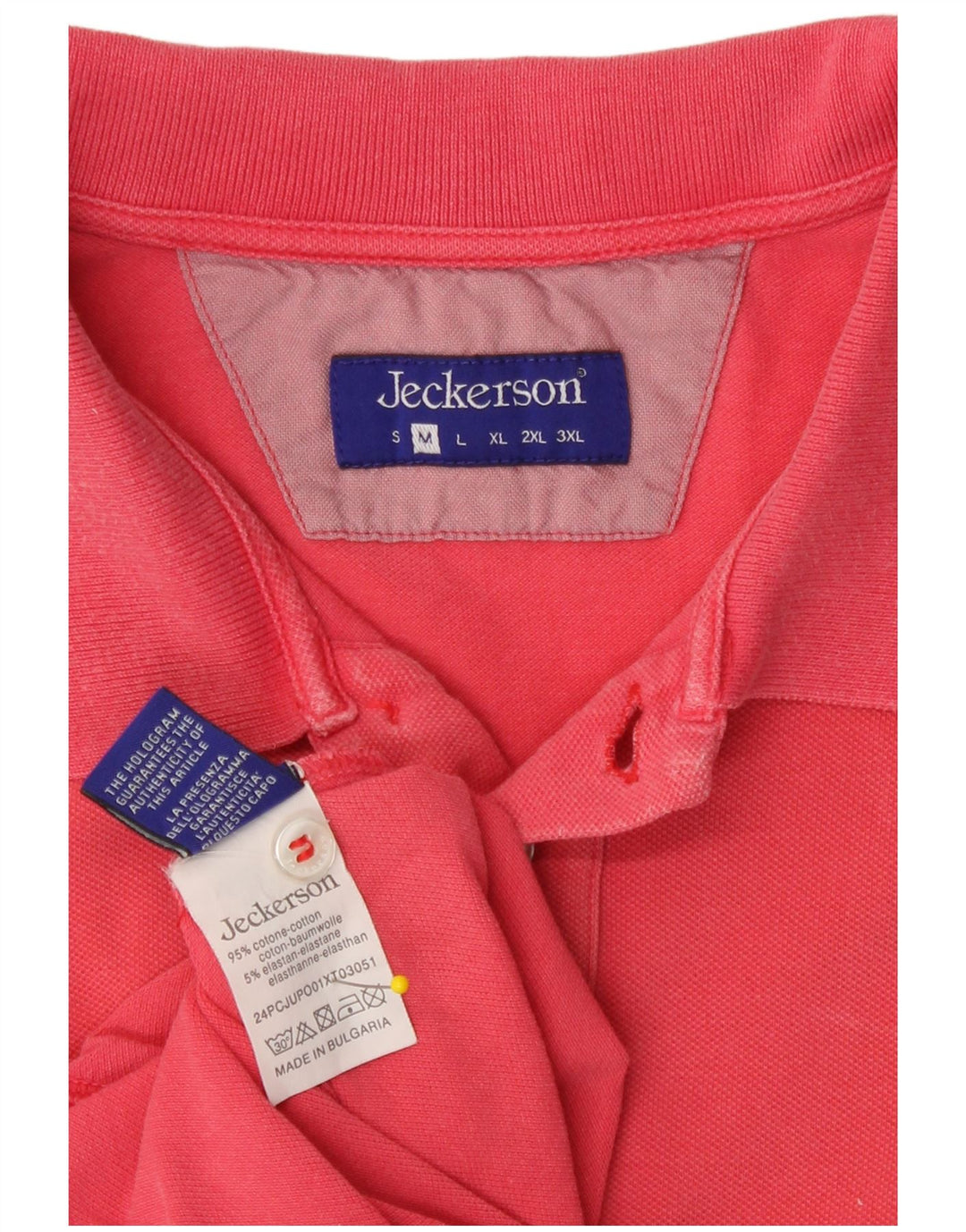Polo da uomo Jeckerson in cotone rosa medio