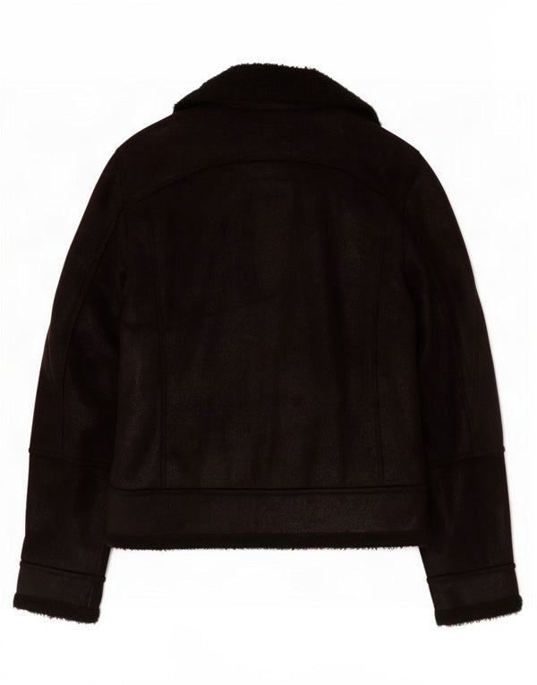Giacca Sherpa da uomo Zara UK 40 grande nera