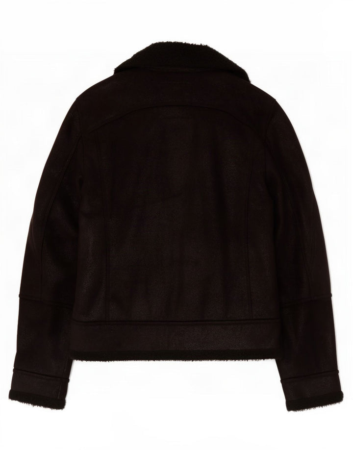 Giacca Sherpa da uomo Zara UK 40 grande nera