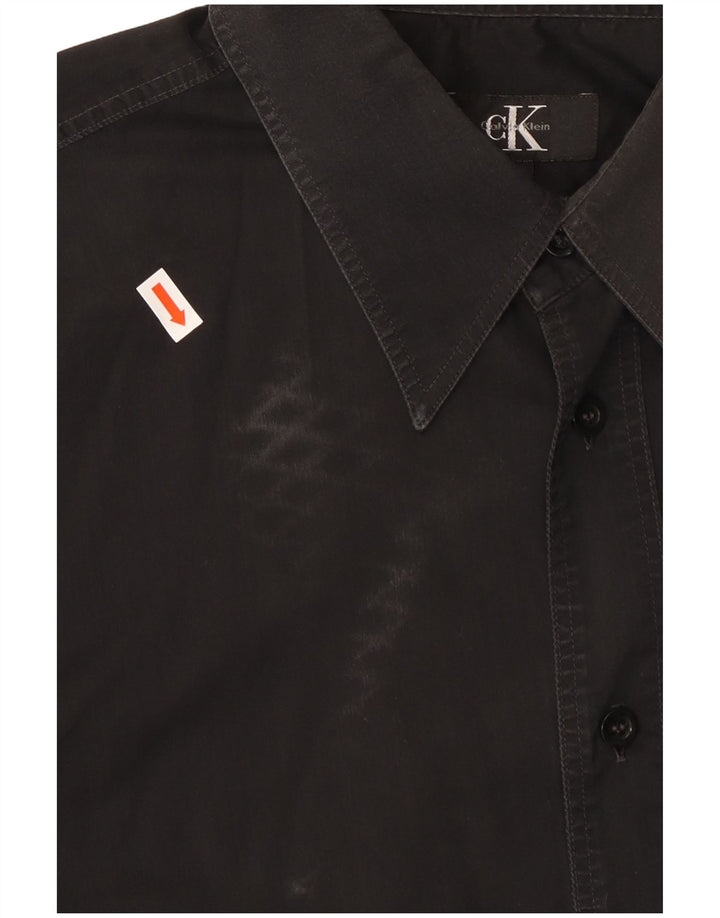 CALVIN KLEIN Camicia Uomo Large Nera in Cotone