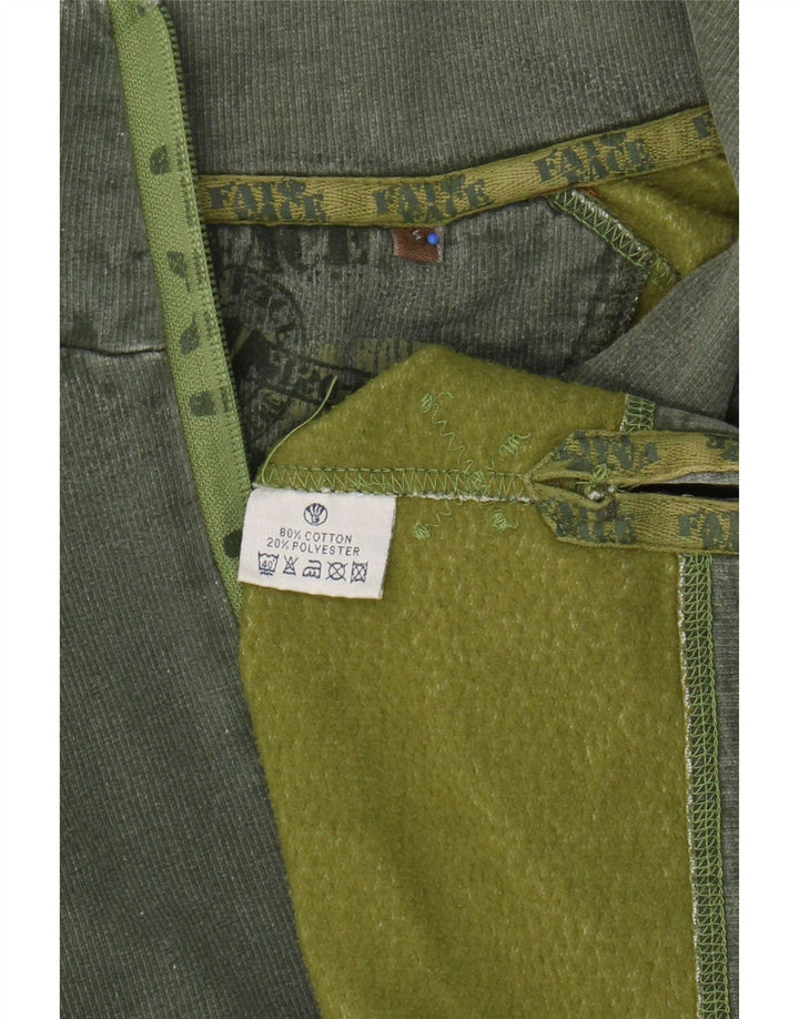 Felpa da uomo con collo con zip Fat Face, maglione piccolo, cotone verde