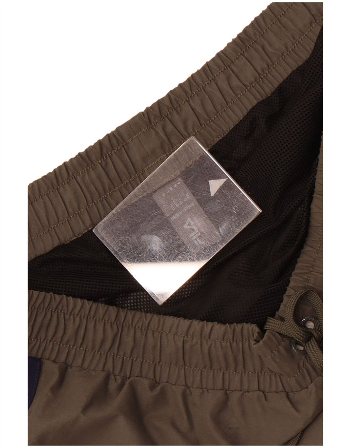 Pantaloncini da bagno da uomo Fila Large in poliestere kaki