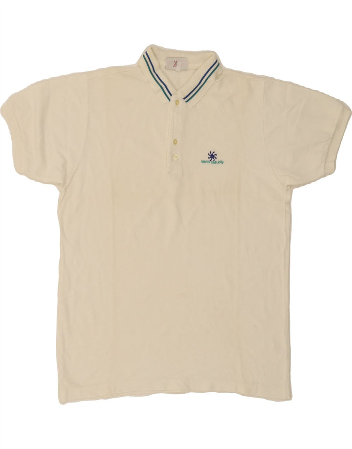 AUSTRALIAN L'ALPINA Mens Polo Shirt IT 50 Medium White Cotton Vintage AUSTRALIAN L'ALPINA and Second-Hand AUSTRALIAN L'ALPINA from Messina Hembry 