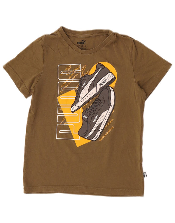 Maglietta grafica Puma da bambino, 9-10 anni, color kaki