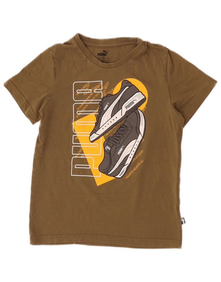 Maglietta grafica Puma da bambino, 9-10 anni, color kaki