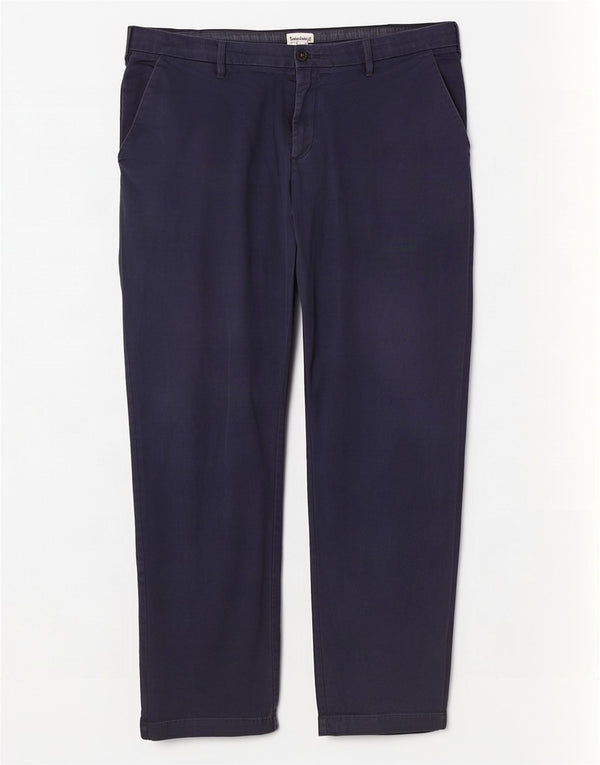 Pantaloni chino dritti da uomo Timberland W42 L34 blu navy