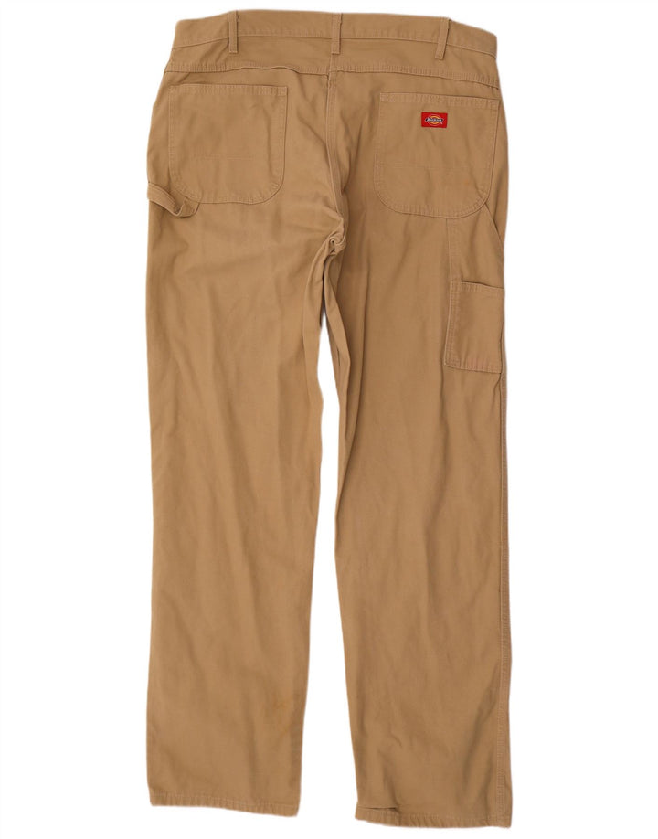 DICKIES Pantaloni cargo dritti da uomo W38 L36 Cotone beige