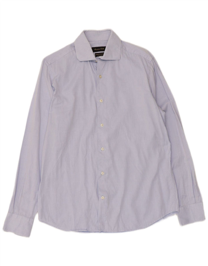 Camicia da uomo Massimo Dutti taglia 41 blu medio argyle/diamante