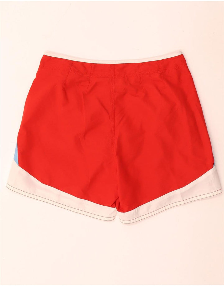 Pantaloncini da bagno Nike da uomo in poliestere color block rosso medio