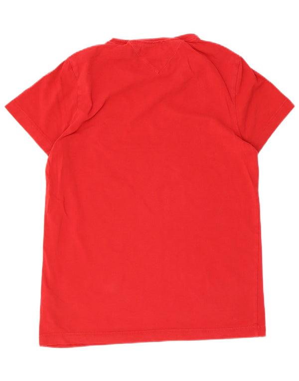 T-shirt slim fit da uomo Tommy Hilfiger Top Small in cotone rosso