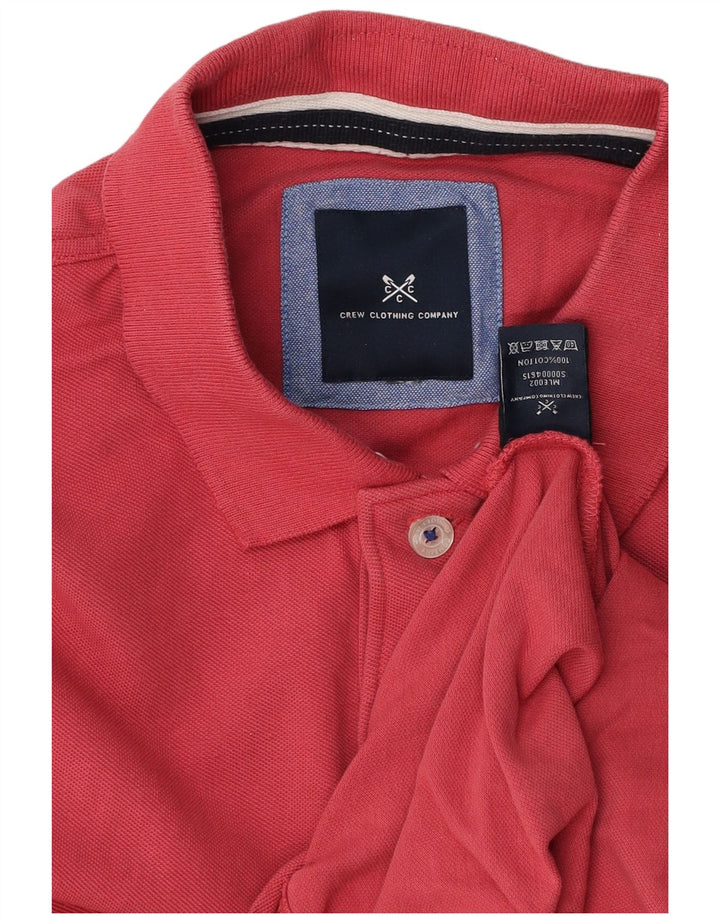 CREW CLOTHING Polo da uomo in cotone rosa medio