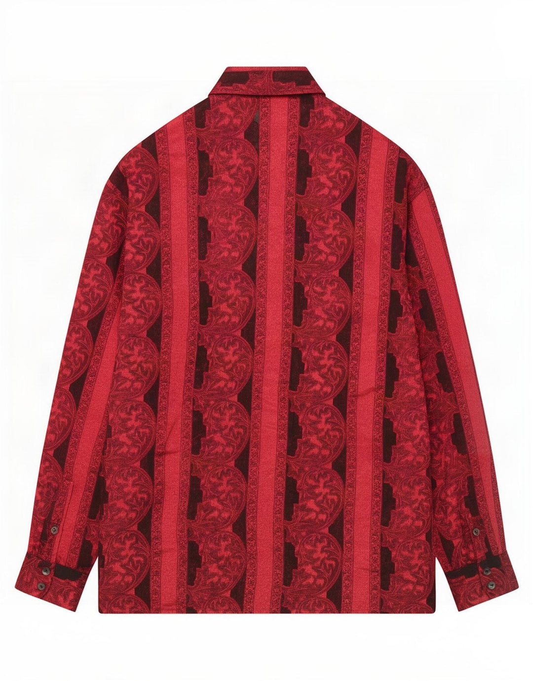 Camicia da uomo Chevalier in poliestere a righe rosse medie
